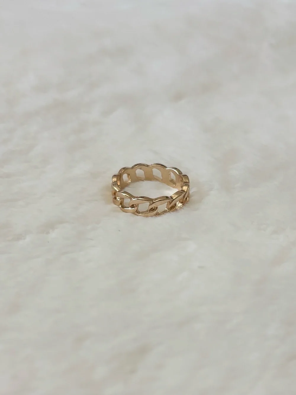 5/$15 🩷 MUST BUNDLE Gold Chain-Link Band Ring - Women Jewelry